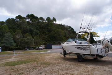 Cooks Beach Holiday Park boat park
