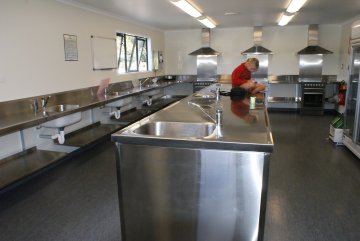 Cooks Beach campground new kitchen 2010