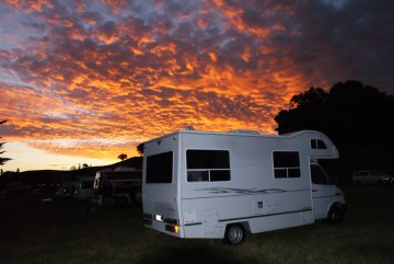 sunset at Simpson's Beach